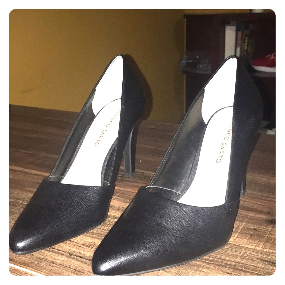 Franco Sarto Black Heels (3.5 inches)